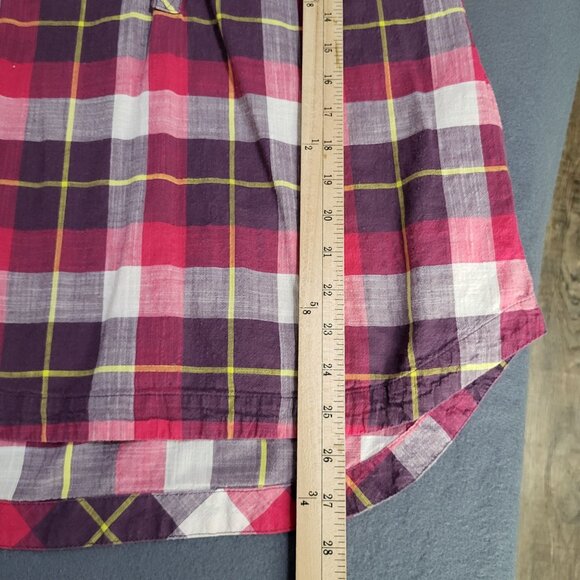 COLUMBIA PFG Women's Small Coral Springs II Button Up Shirt Cotton Outdoor Plaid - Picture 8 of 11